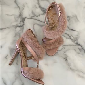 Sam Edelman Pink Faux Fur Heel